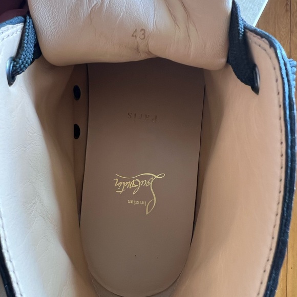 Christian Louboutin Black Orlando Flat Spiked Sneakers - Picture 11 of 16